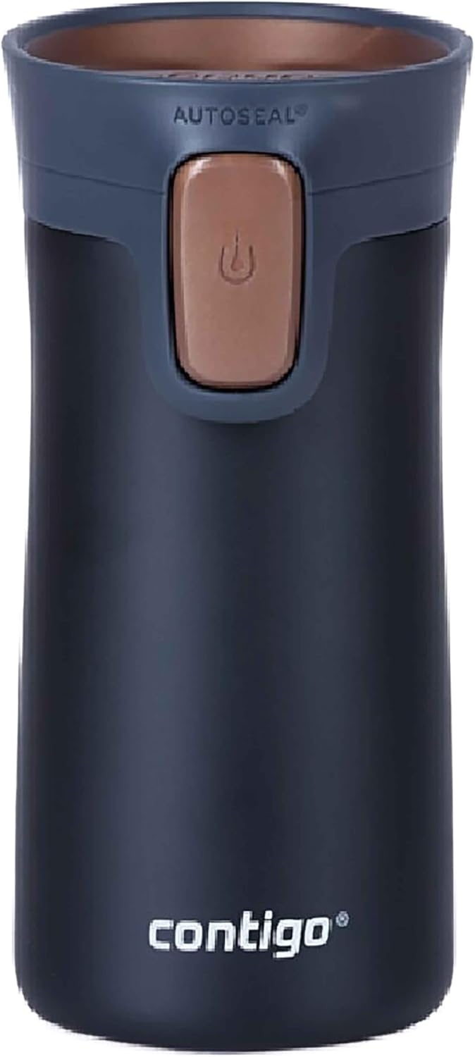 Pinnacle Autoseal Travel Mug, Stainless Steel Thermal Mug, Vacuum Flask, Leakproof Tumbler, Coffee Mug with BPA Free Easy-Clean Lid, 300 ml, Matte Black
