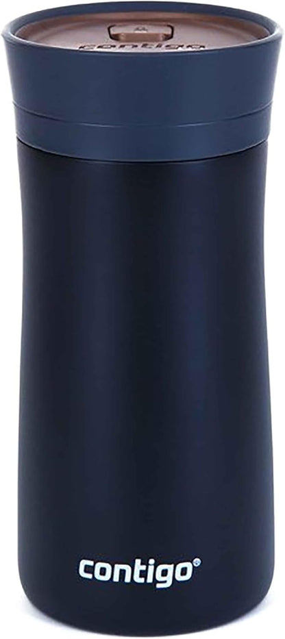Pinnacle Autoseal Travel Mug, Stainless Steel Thermal Mug, Vacuum Flask, Leakproof Tumbler, Coffee Mug with BPA Free Easy-Clean Lid, 300 ml, Matte Black
