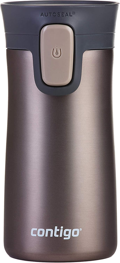 Pinnacle Autoseal Travel Mug, Stainless Steel Thermal Mug, Vacuum Flask, Leakproof Tumbler, Coffee Mug with BPA Free Easy-Clean Lid, 300 ml, Matte Black