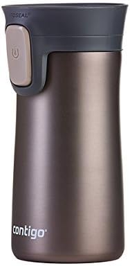Pinnacle Autoseal Travel Mug, Stainless Steel Thermal Mug, Vacuum Flask, Leakproof Tumbler, Coffee Mug with BPA Free Easy-Clean Lid, 300 ml, Matte Black