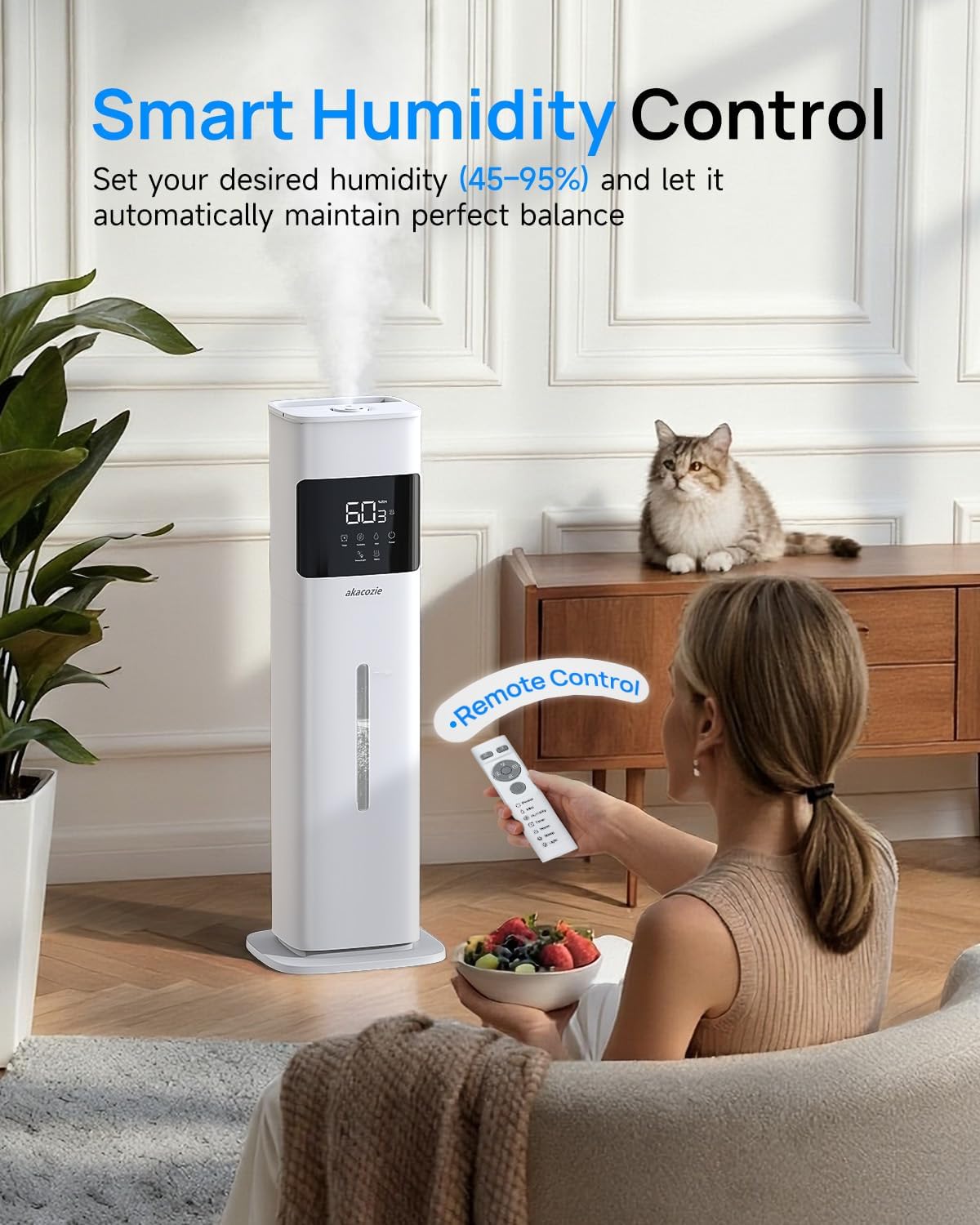 Warm & Cool Mist Humidifiers for Bedroom, 8L Humidifier Large Room