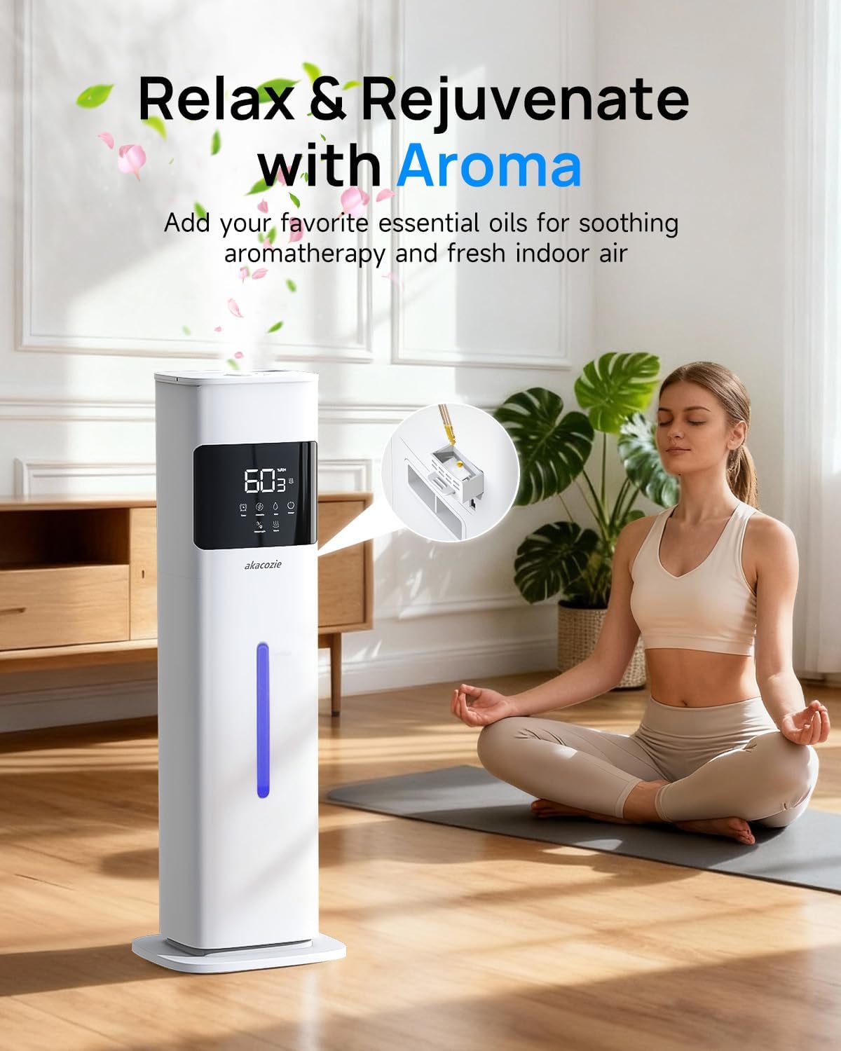Warm & Cool Mist Humidifiers for Bedroom, 8L Humidifier Large Room