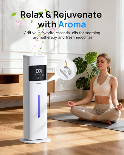 Warm & Cool Mist Humidifiers for Bedroom, 8L Humidifier Large Room